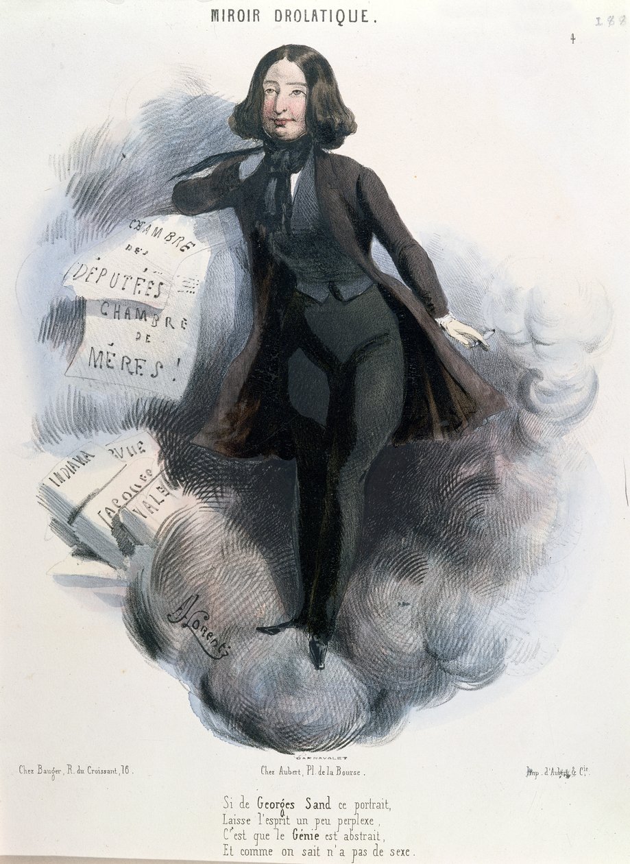 George Sandin (1804-76) karikatyyri n. 1848 tekijältä Alcide Joseph Lorentz