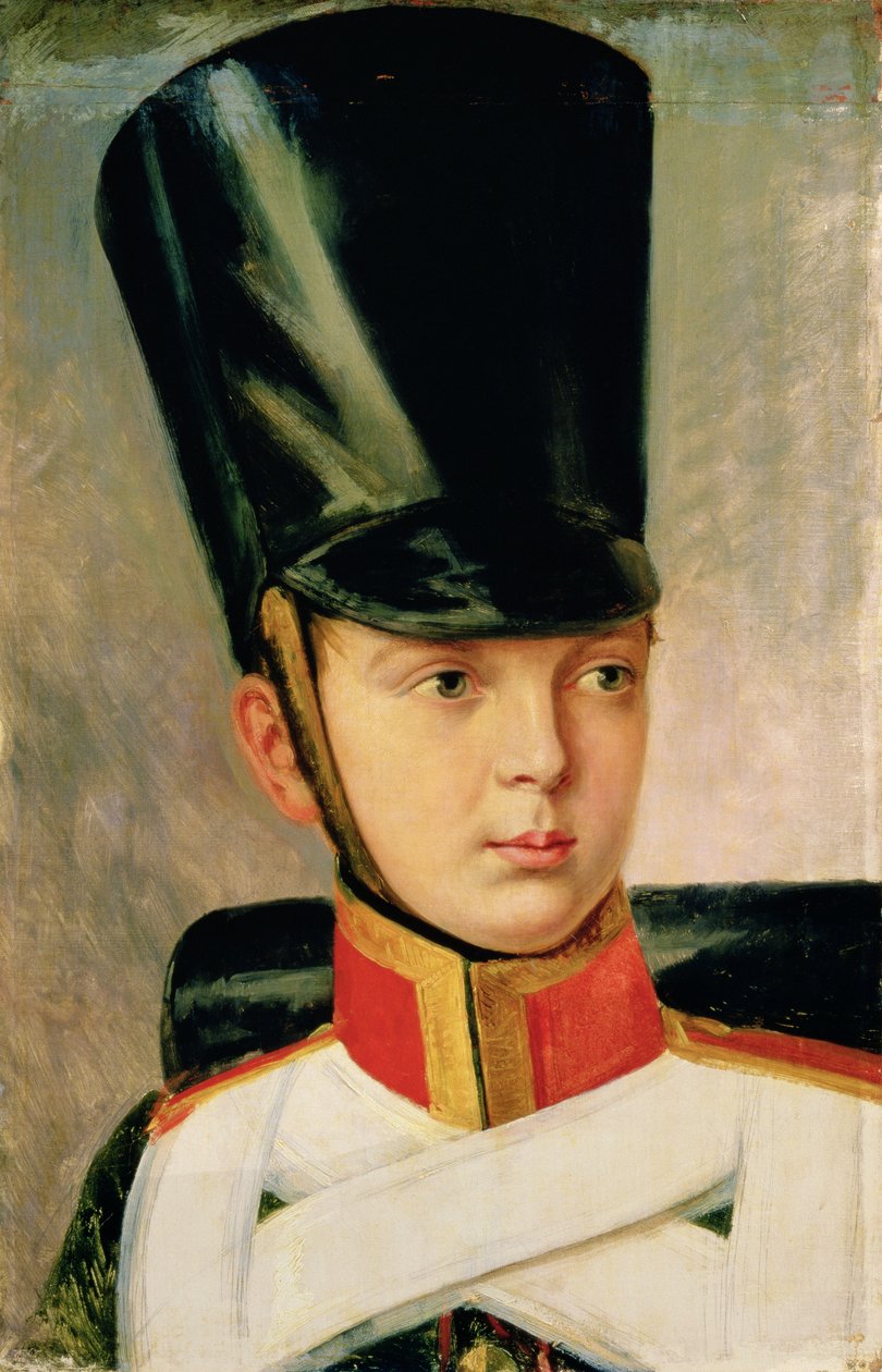 Kruununprinssi Aleksandr Nikolajevitšin (1818-81) muotokuva, 1830. tekijältä Aleksandr Ivanovic Zauervejd