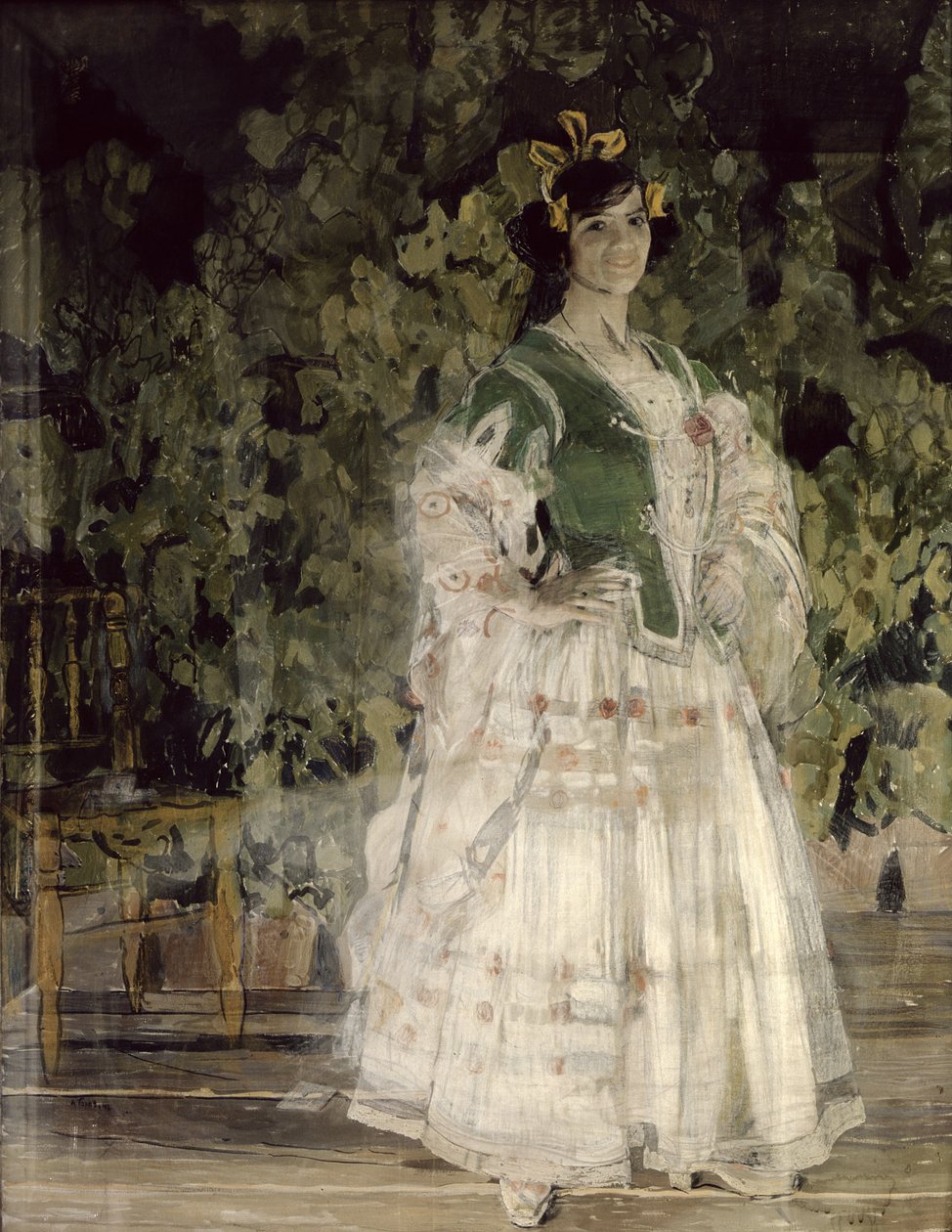 Maria Kusnetsova-Benoisin muotokuva Carmenina, 1908 (tempera ja pastelli kankaalle) tekijältä Aleksandr Jakovlevic Golovin