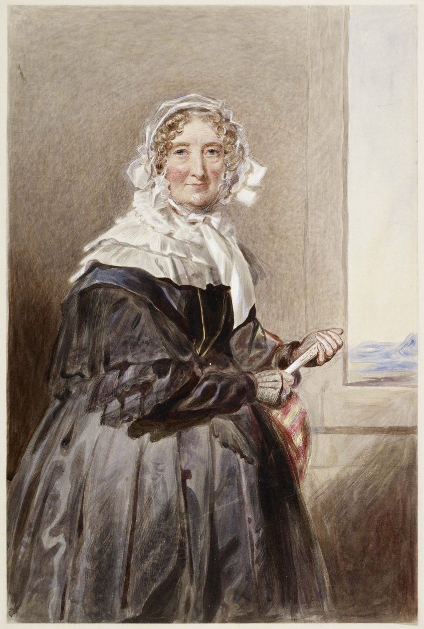 Ranskan kuningattaren Marie-Amélien muotokuva (vesiväri ja vartaloväri kermapaperille) tekijältä Aleksandr Pavlovich Bryullov
