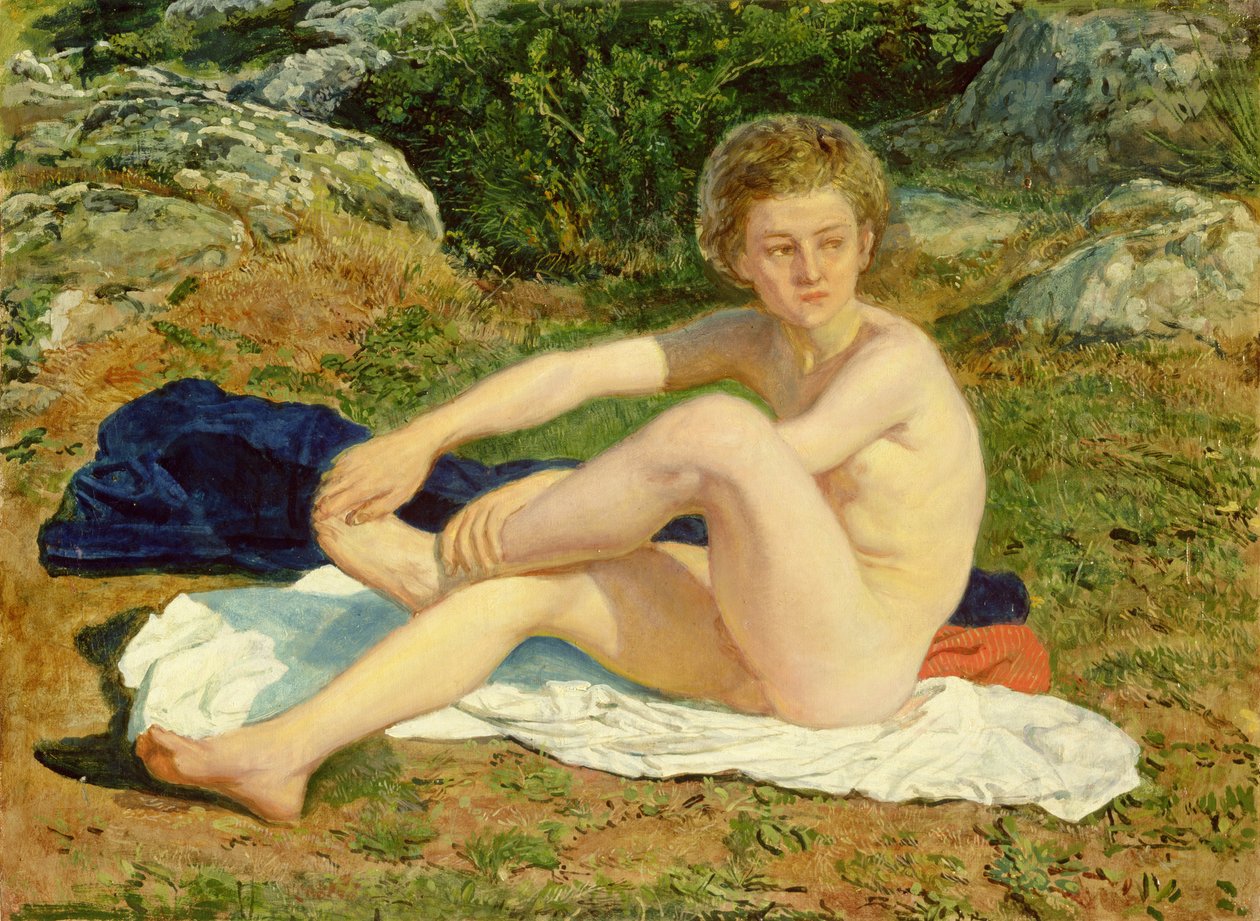 Alaston poika, tutkimus "Kristuksen ilmestyminen kansan edessä", 1840-50 tekijältä Aleksandr Andreevich Ivanov