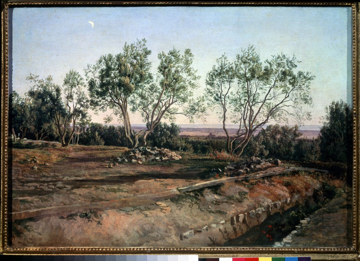 ""Oliivipuut lähellä Albanon hautausmaata"" Aleksanteri Ivanovin (1806-1858) maalaus 1845 Valtion Tretjakovin galleria, Moskova tekijältä Aleksandr Andreevich Ivanov