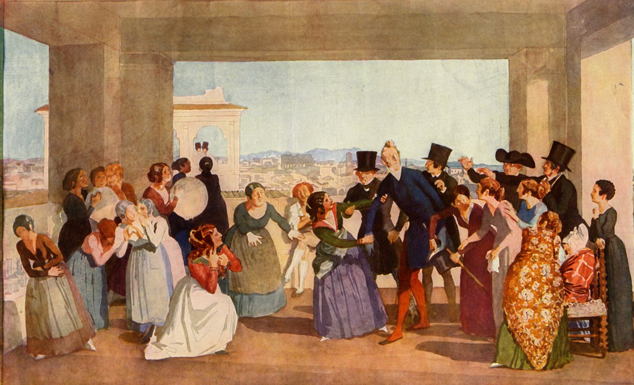 Lokakuun juhla Roomassa, c1842, 1965. tekijältä Aleksandr Ivanov
