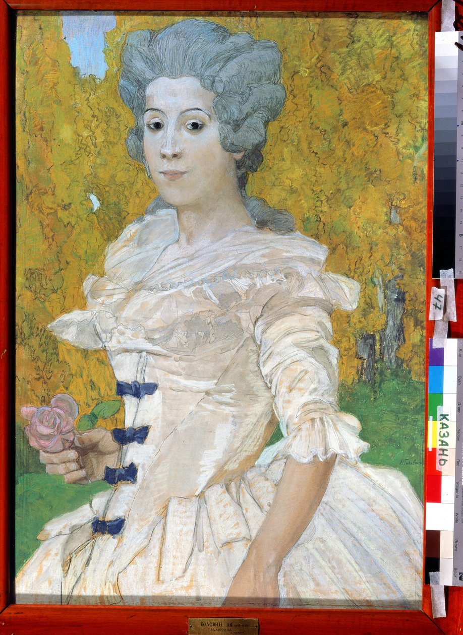 ""Marquise muotokuva"" Aleksanteri Jakovlevich Golovinin kuva (Alexandre Golovine) (1863-1930) 1908 Tatarstanin tasavallan valtion taidemuseo, Kazan tekijältä Aleksandr Jakovlevic Golovin