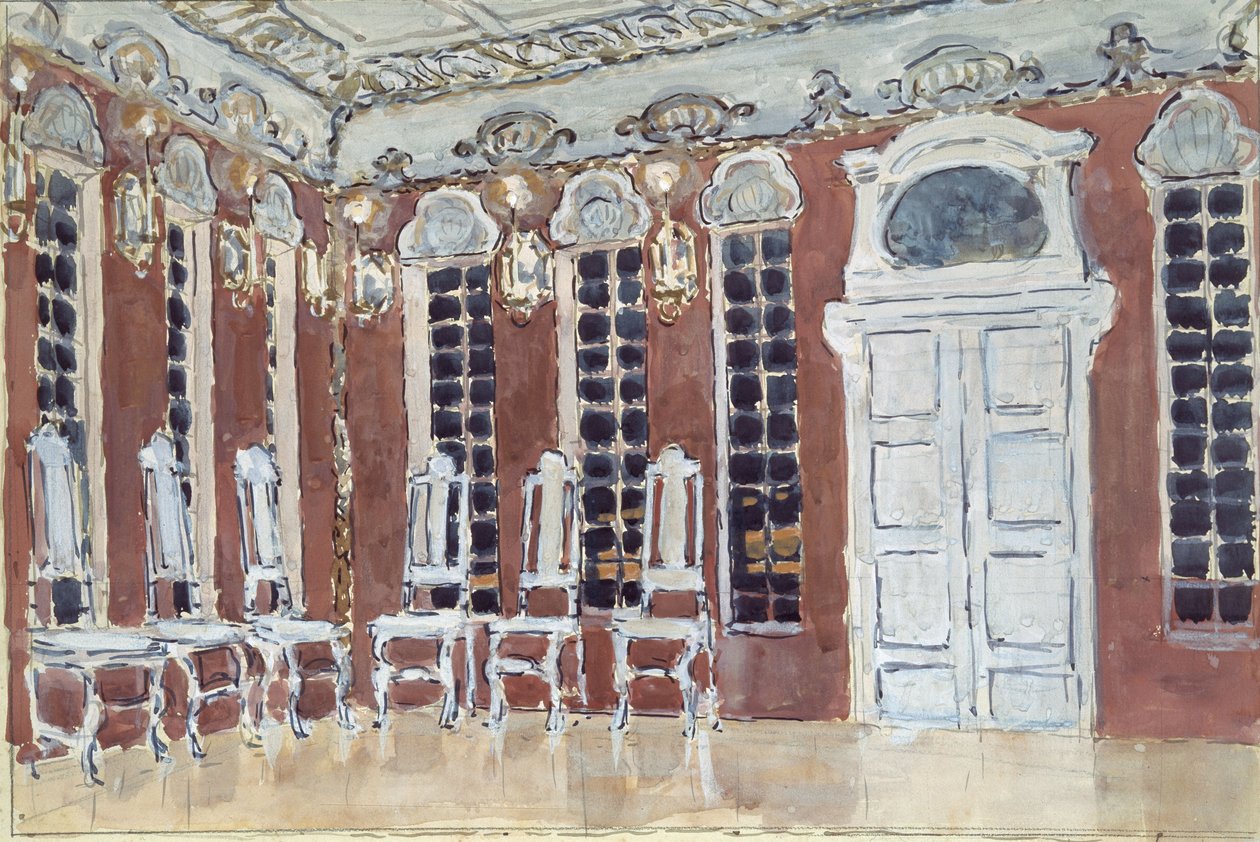 Lavastus A. Koreshchenkon oopperaan Jäätalo, 1900 tekijältä Aleksandr Jakovlevic Golovin