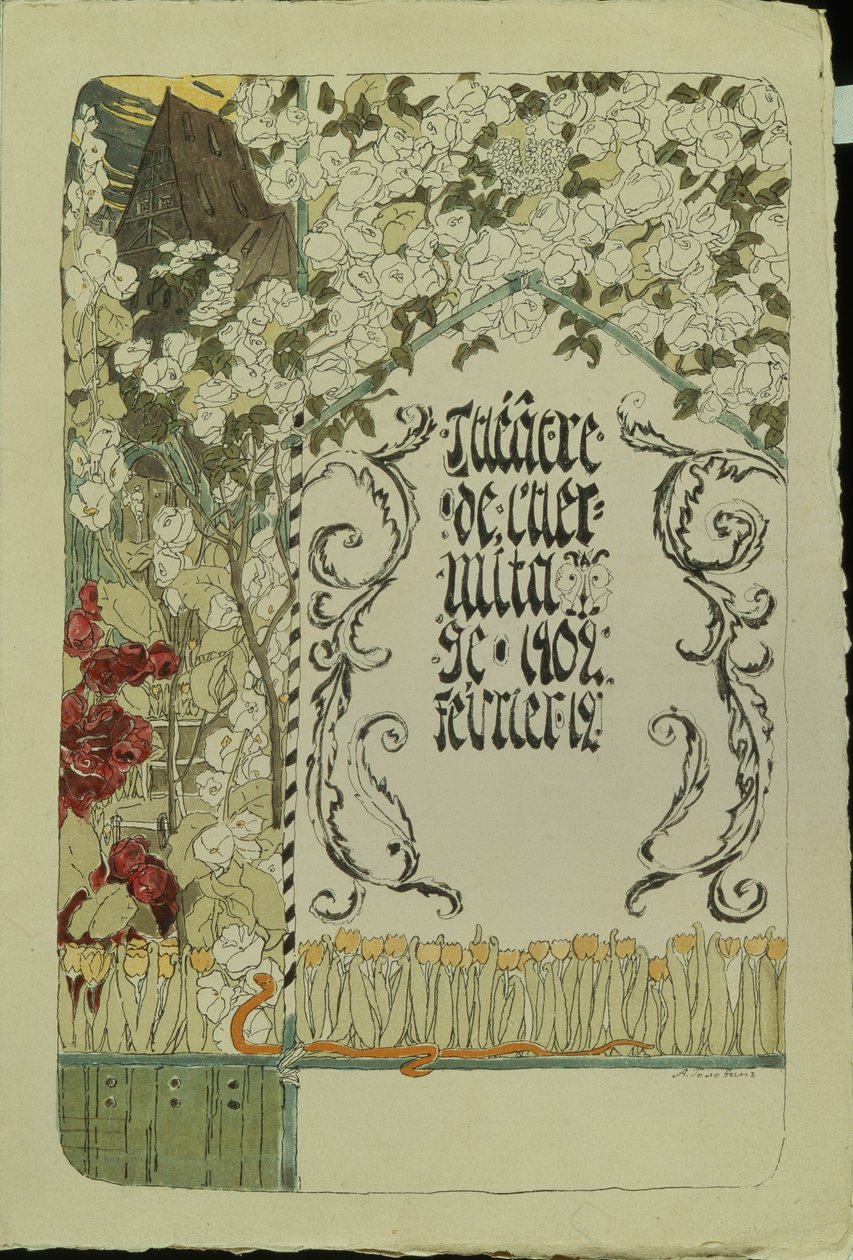 Teatteriohjelma teatterinäytelmälle Faust, 1902 tekijältä Aleksandr Jakovlevic Golovin