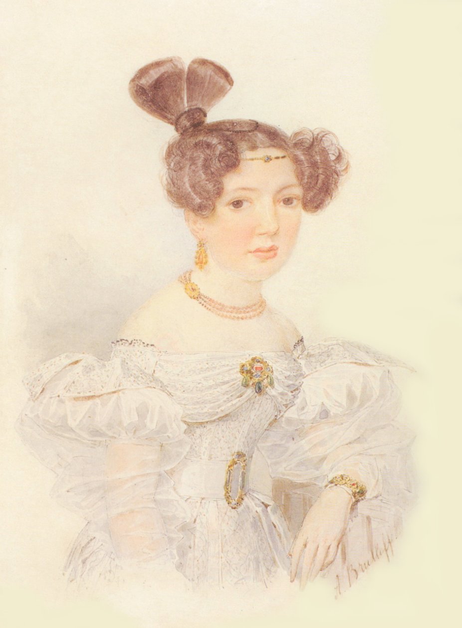 Ekaterina Ivanovna Zagryazhskajan muotokuva 1779-1842 tekijältä Aleksandr Pavlovich Bryullov