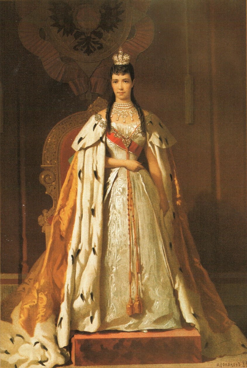 Maria Fjodorovnan (1847-1928) muotokuva tekijältä Aleksandr Petrovic Sokolov