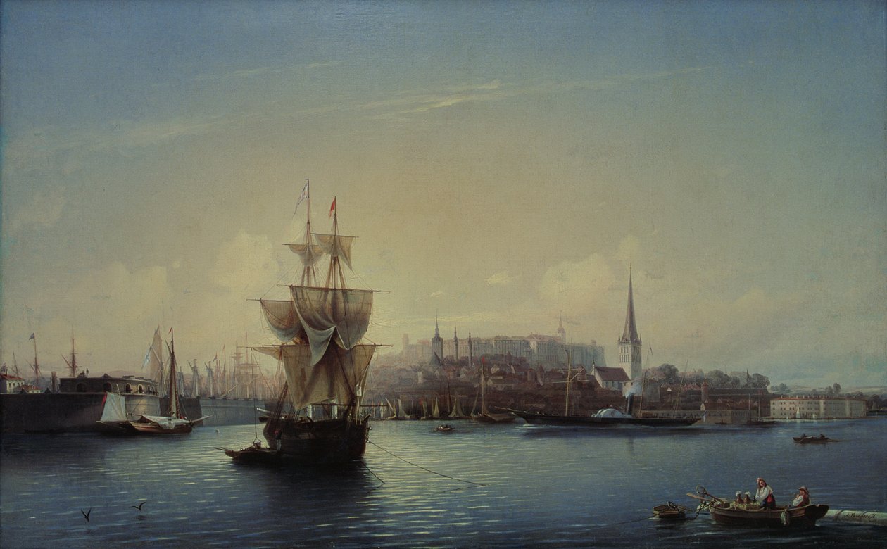 Tallinnan satama, 1853 tekijältä Aleksei Petrovich Bogolyubov