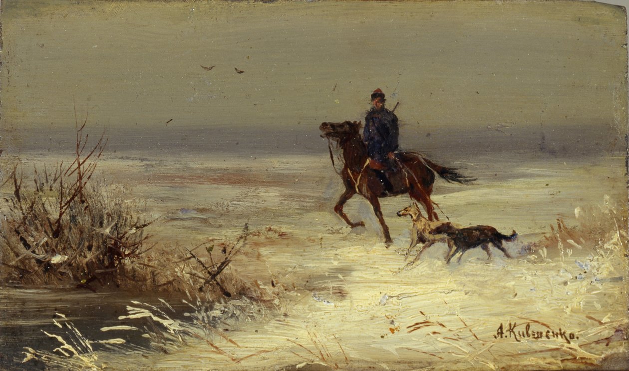 Metsästyksestä, 1800-luvun toinen puoli. tekijältä Aleksei Danilovich Kivshenko