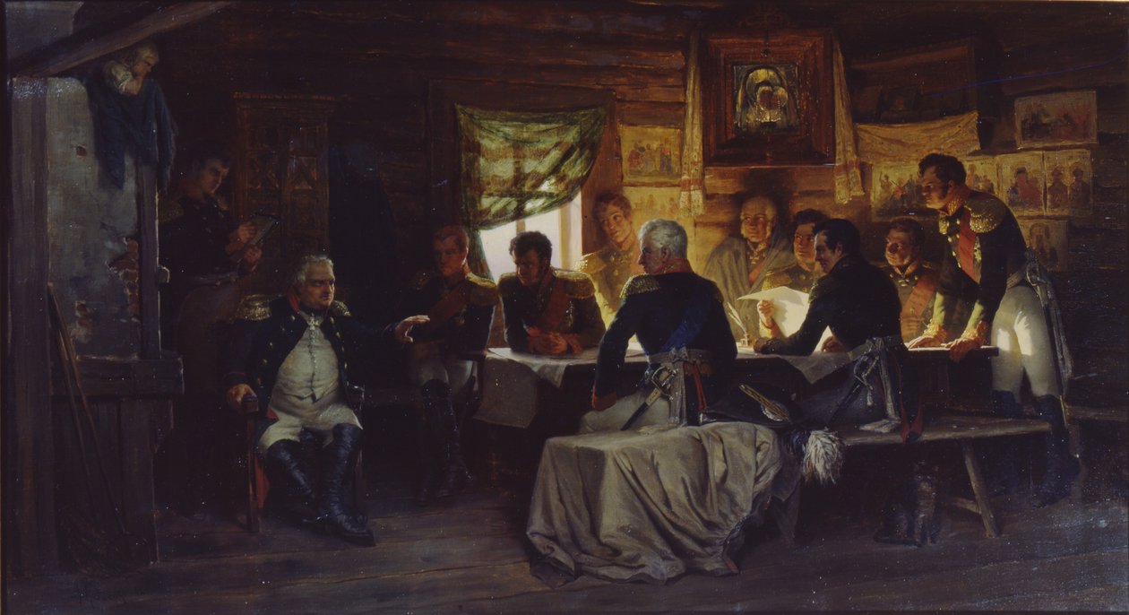 Sotilasneuvosto Filin kylässä Moskovan lähellä 13. syyskuuta 1812 1882 tekijältä Aleksei Danilovich Kivshenko