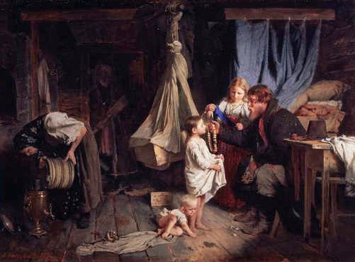 Paluu kaupungista, 1870 tekijältä Aleksei Ivanovich Korzukhin