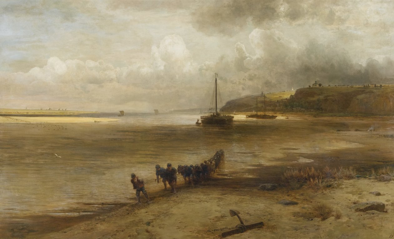 Volga lähellä Yurievetsia, 1870 tekijältä Alexei Kondratjewitsch Sawrassow