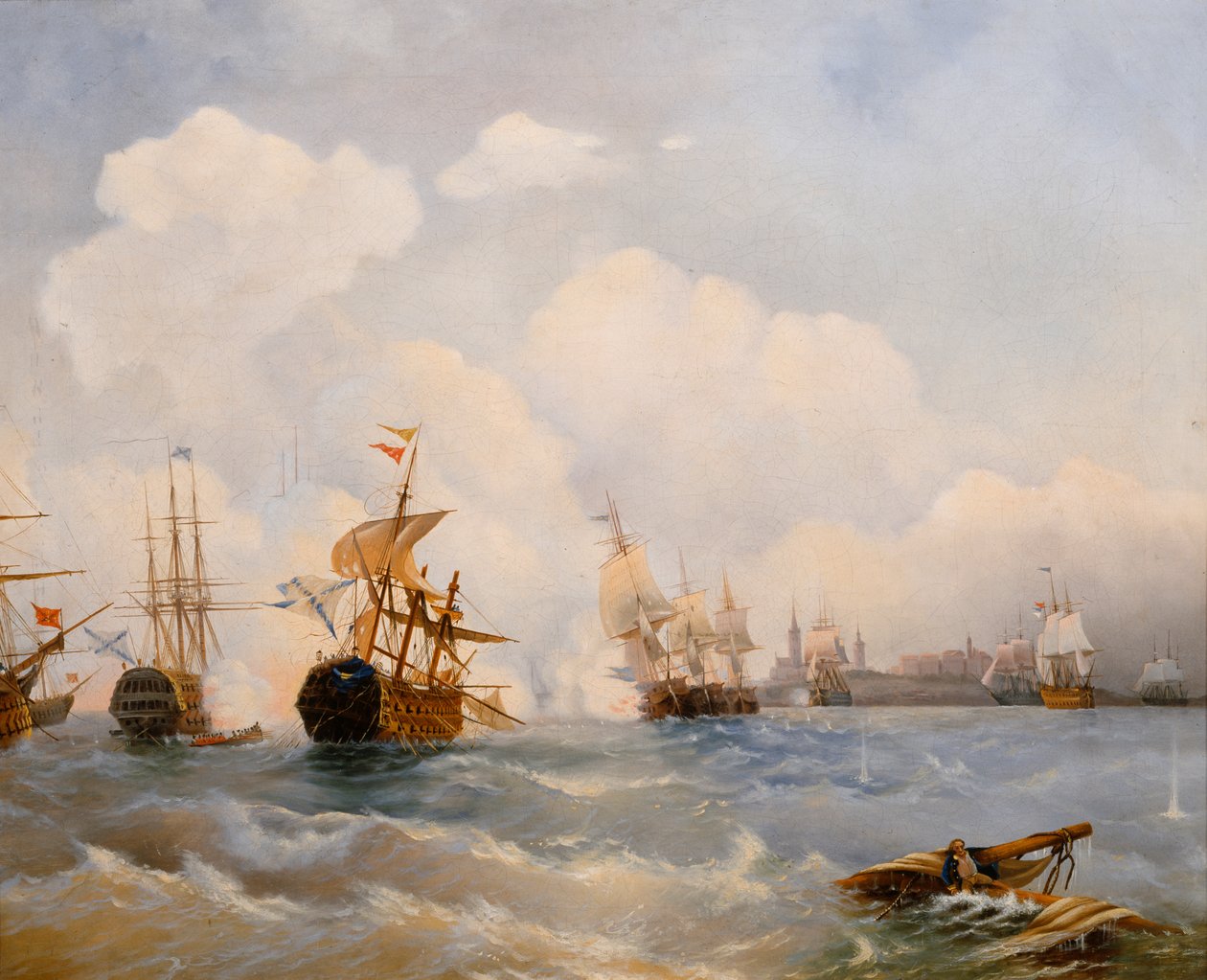Revalin meritaistelu 13.5.1790, 1860-luvulla tekijältä Aleksei Petrovich Bogolyubov