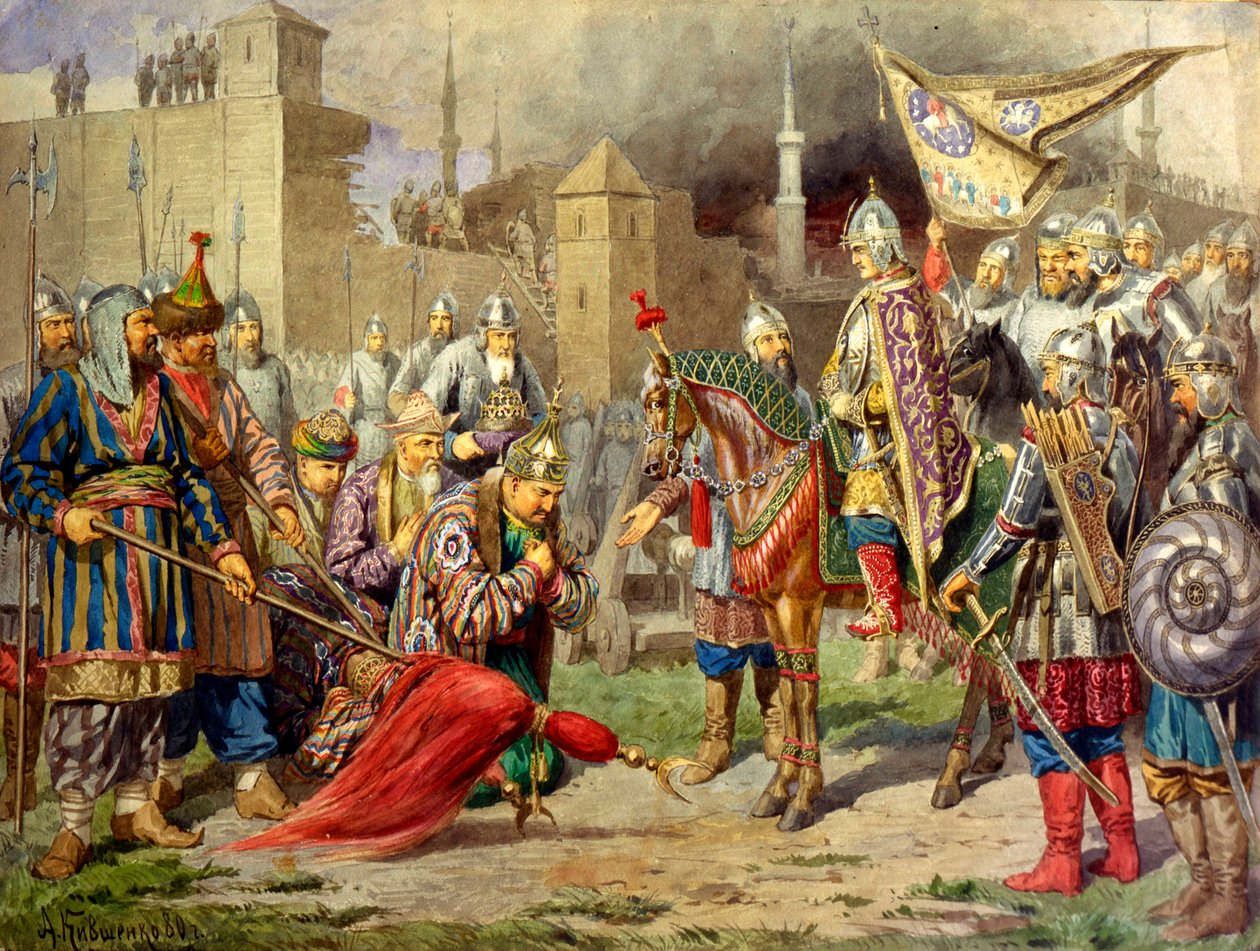 "Tsaari Ivan IV valloitti Kazanin vuonna 1552", 1880 tekijältä Aleksey Kivshenko