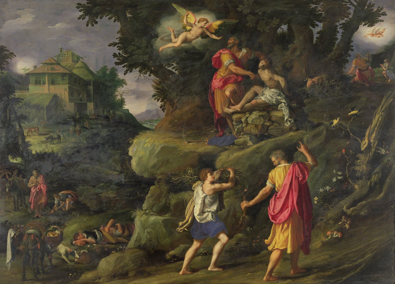 Iisakin uhri, 1601 tekijältä Alessandro Allori