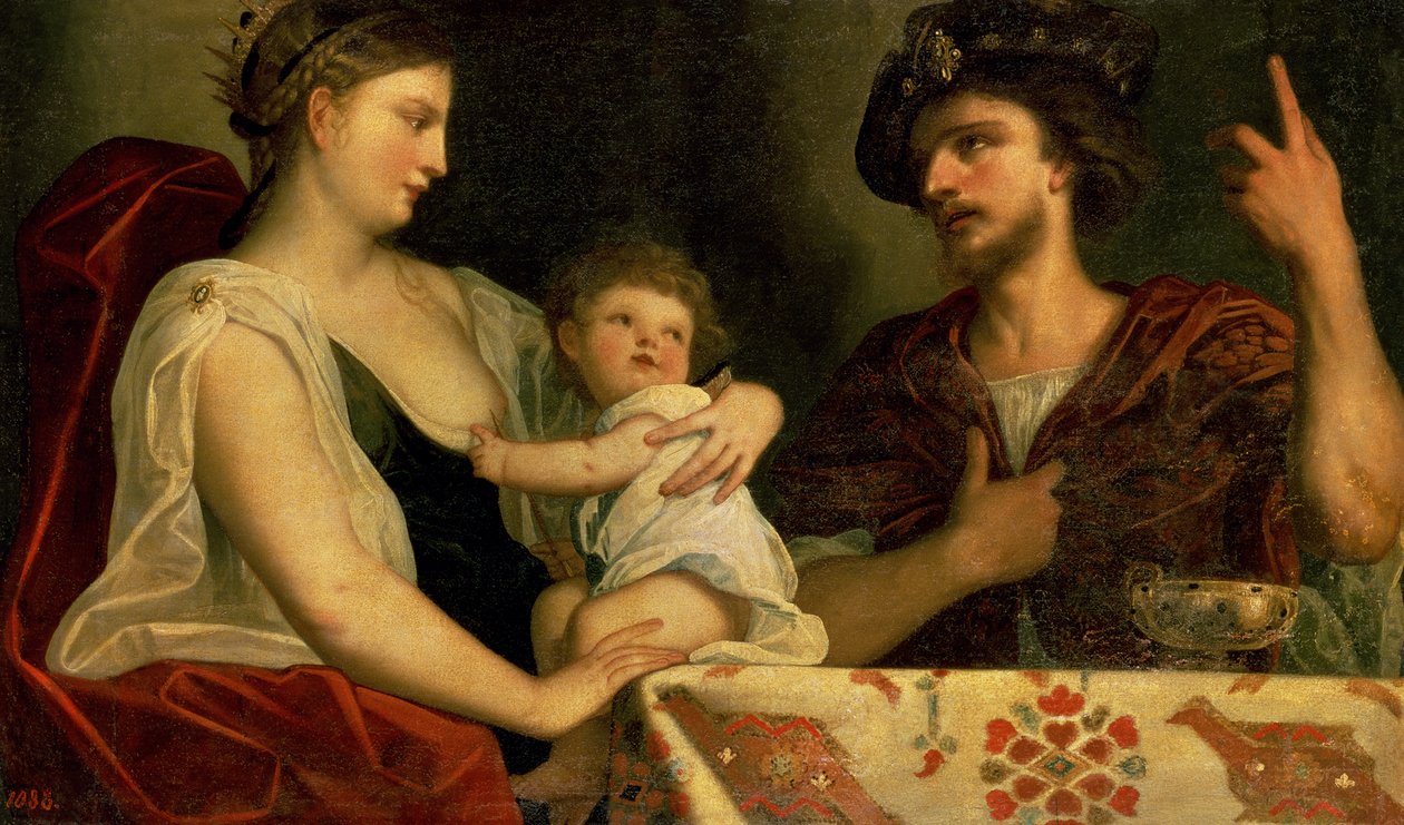Eumenes (n. 362-316 eaa.) ja Roxana (d.310 eaa.) tekijältä Alessandro Padovanino