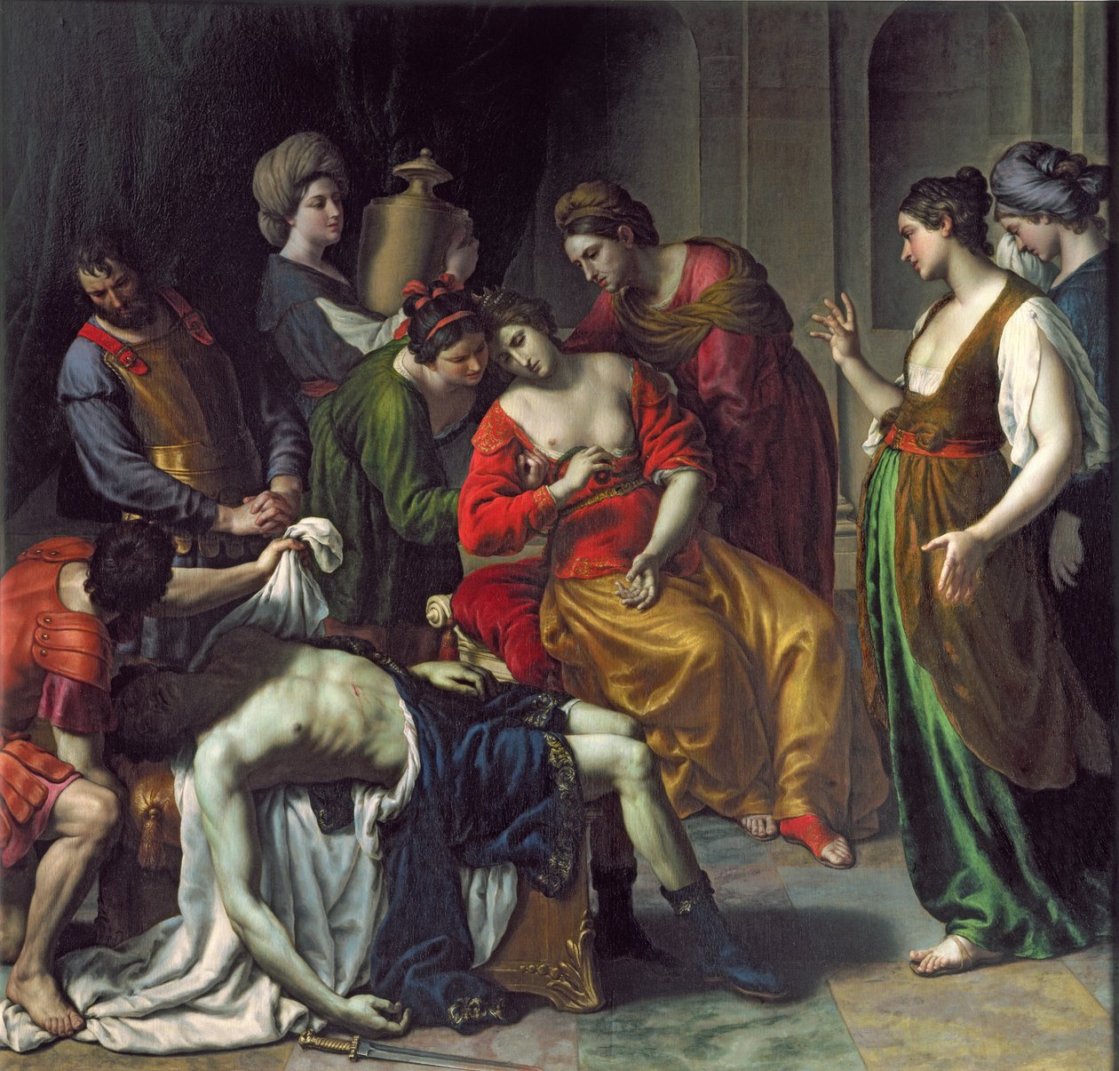 Antonyuksen ja Kleopatran kuolema, 1630-35 tekijältä Alessandro Turchi