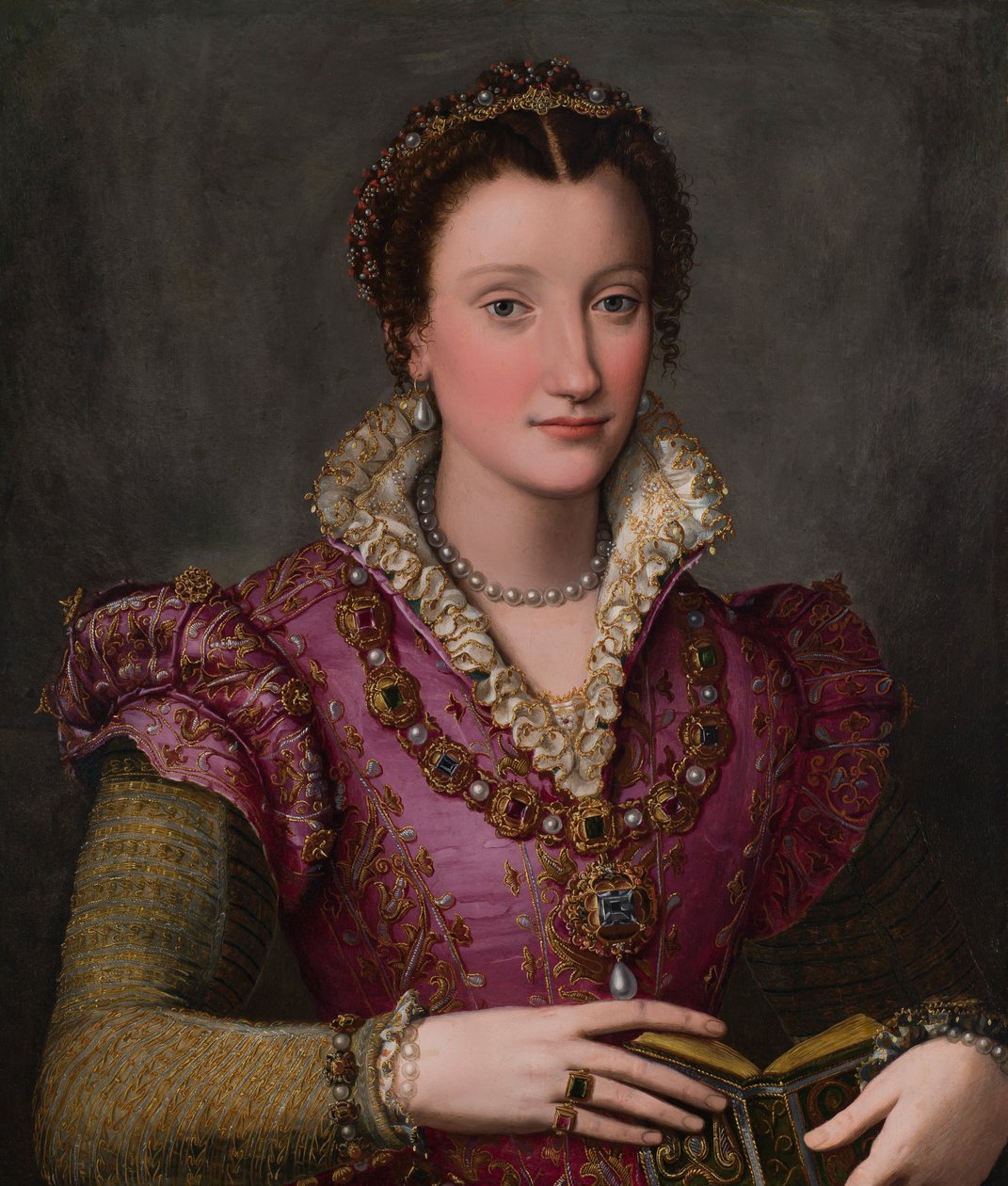 Naisten muotokuva, todennäköisesti Camilla Martelli de’Medici tekijältä Alessandro Allori