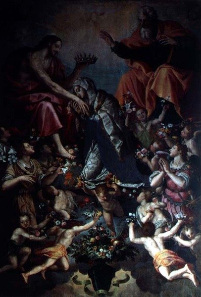 Neitsyen kruunaus tekijältä Alessandro Allori