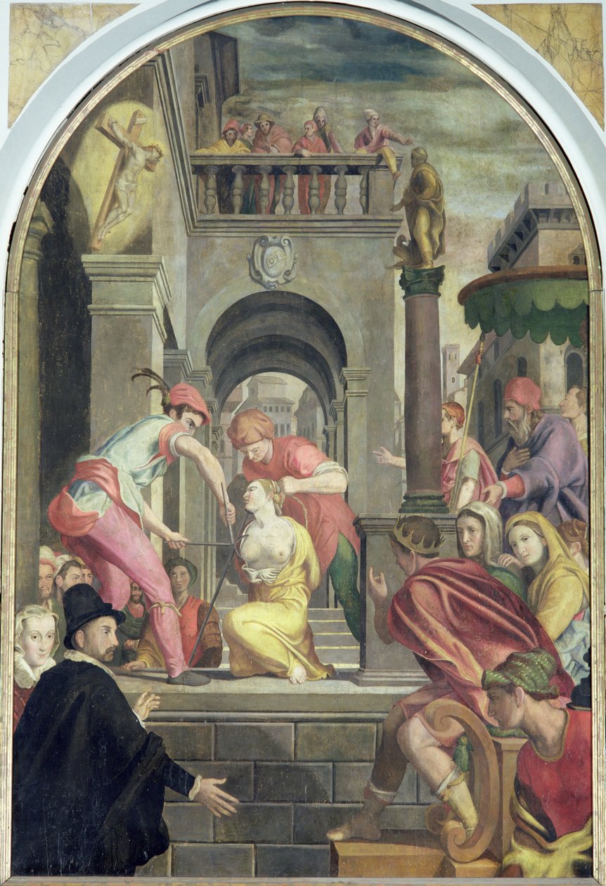 Pyhän Agathan marttyyrikuolema, 1585 tekijältä Alessandro Allori