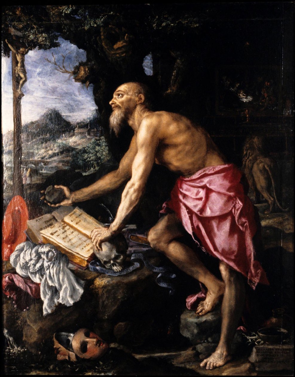 Katuva pyhä Hieronymus tekijältä Alessandro Allori