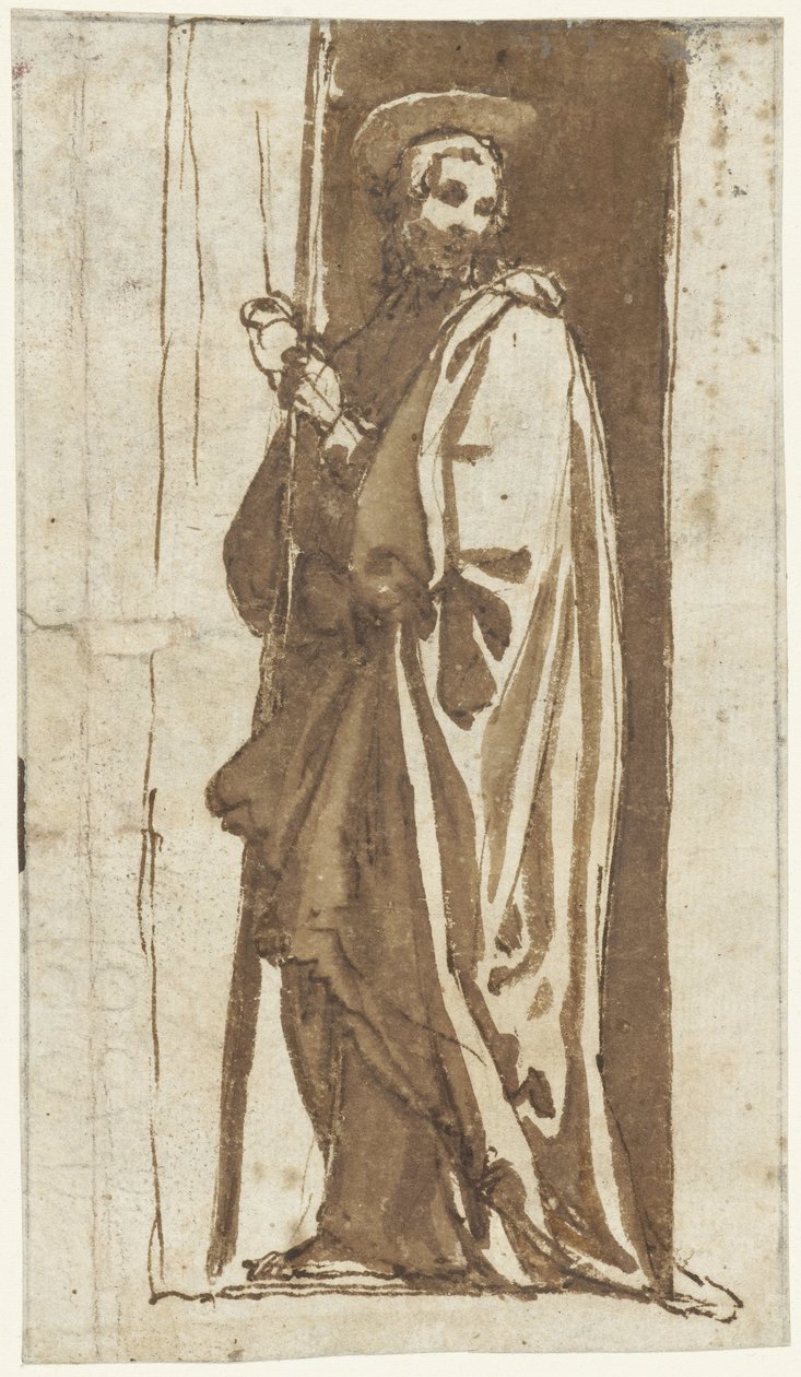 Seisova pyhimys markkinarakossa (Johannes Kastaja?) tekijältä Alessandro Casolani (possibly)