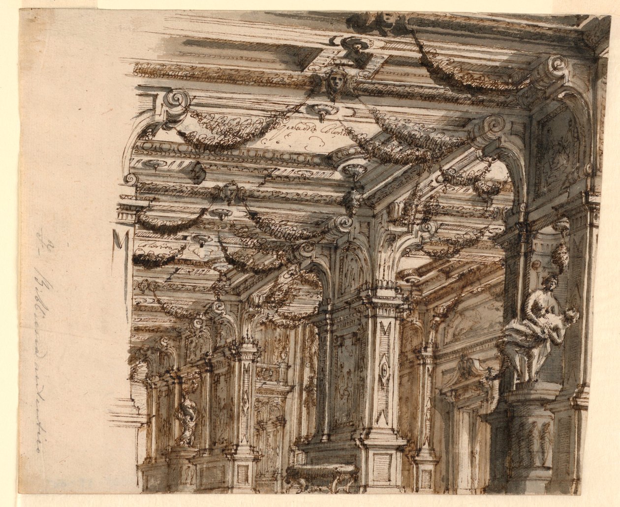 Lavastus: Palace Interior tekijältä Alessandro Galli Bibiena, 1686 – 1748