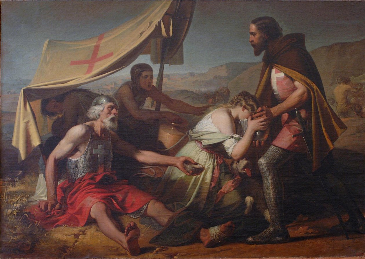 Ensimmäisten ristiretkeläisten kärsimä jano, 1852 tekijältä Alessandro Guardassoni
