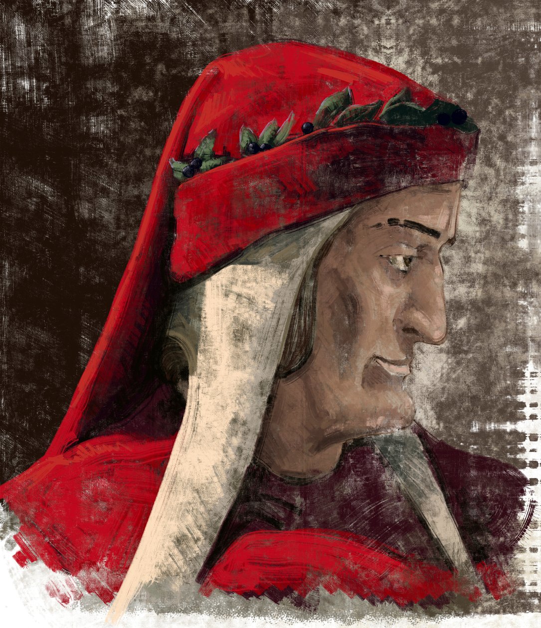 Dante Alighieri (kuva) tekijältä Alessandro Lonati