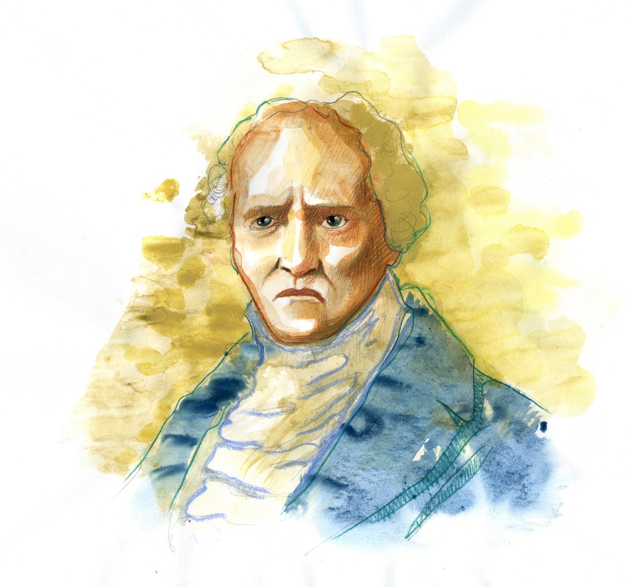 FOURIER, Charles (1772-1837). Englantilainen filosofi ja taloustieteilijä - - kuvitus: Alessandro Lonati Â tekijältä Alessandro Lonati