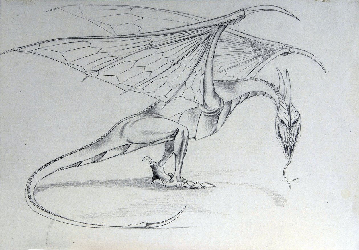 Fantastinen olento: Dragon. Luonnos: Alessandro Lonati tekijältä Alessandro Lonati
