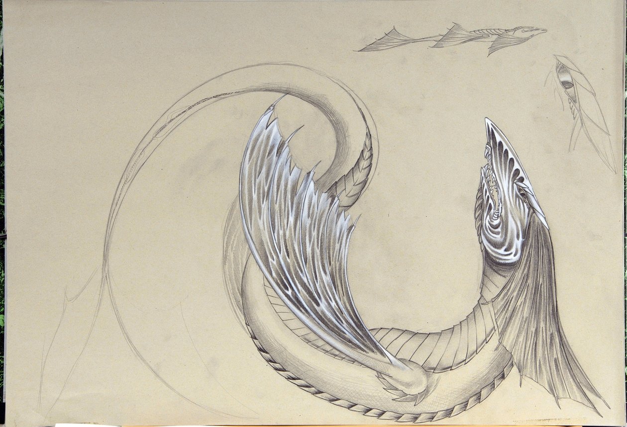 Fantastinen olento: Sea Dragon. Luonnos: Alessandro Lonati tekijältä Alessandro Lonati
