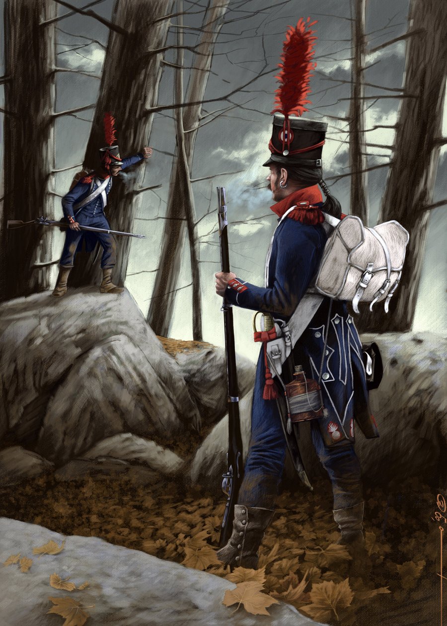 First Empire: Great Armeen kevyt jalkaväkikivääri. Piirustus Alessandro Lonati tekijältä Alessandro Lonati