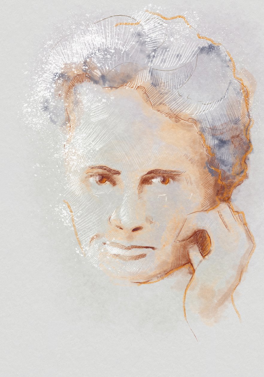 Marie Sklodowska Curie, 2023 (ilustração)finlandês tekijältä Alessandro Lonati