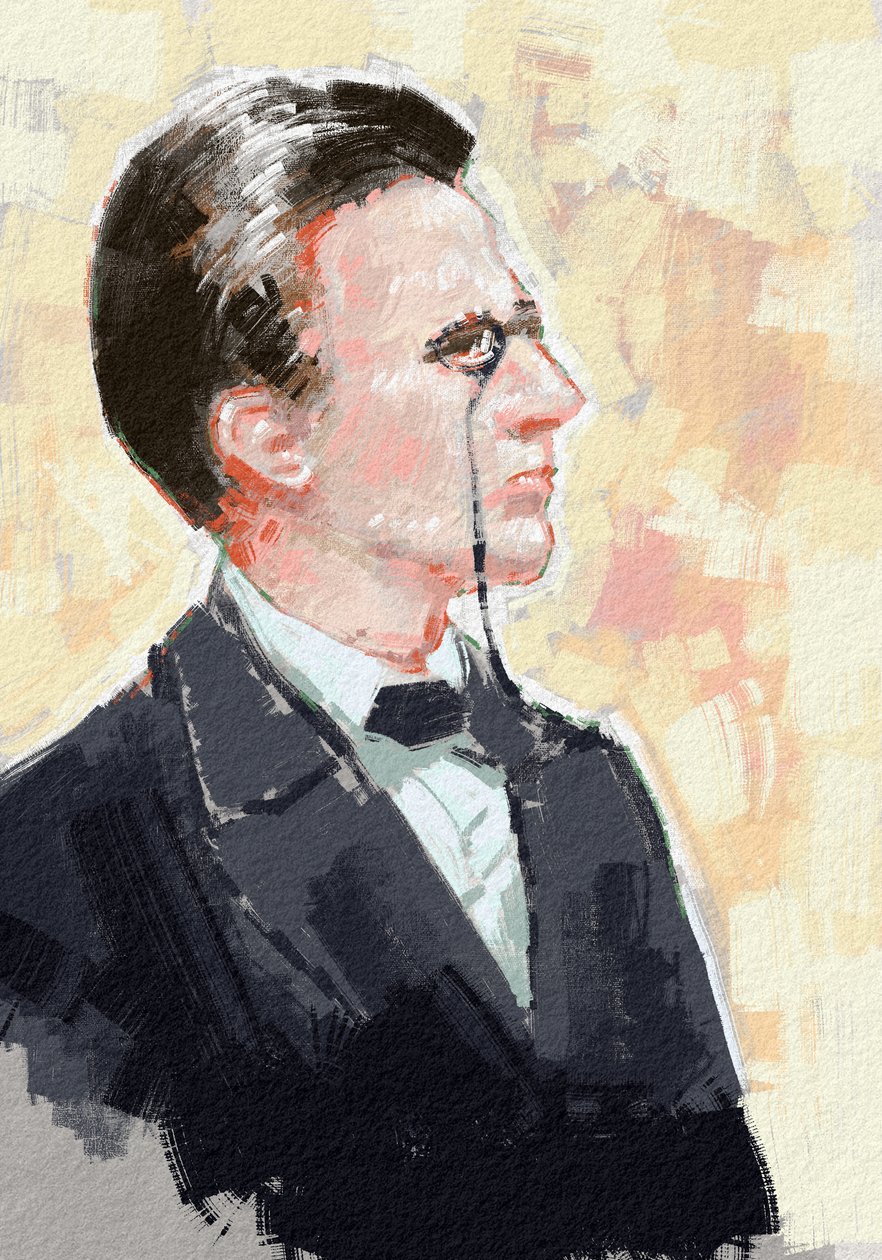 Retrato do jovem cientista Max Plank, 2023 (ilustração) finlandês tekijältä Alessandro Lonati