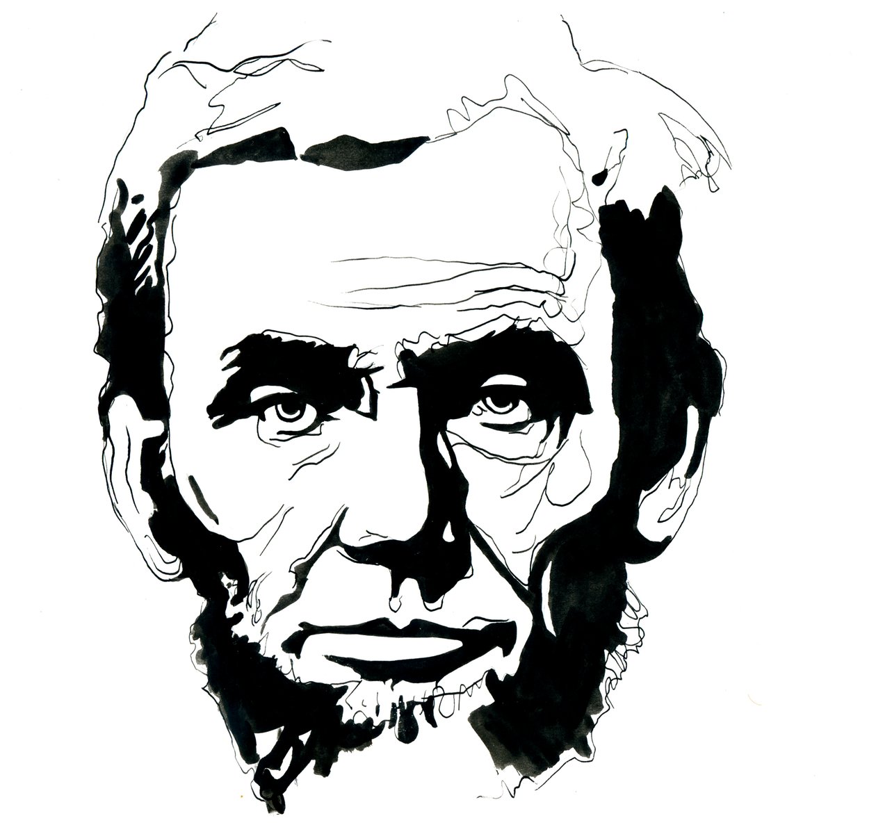 Yhdysvaltain presidentin Abraham Lincolnin (1809-1865) muotokuva (Amerikan presidentin Abraham Lincolnin muotokuva) tekijältä Alessandro Lonati