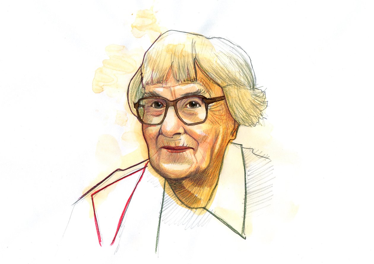 Amerikkalaisen kirjailijan Harper Leen (1926-2016) muotokuva (yhdysvaltalaisen kirjailijan Harper Leen muotokuva) tekijältä Alessandro Lonati