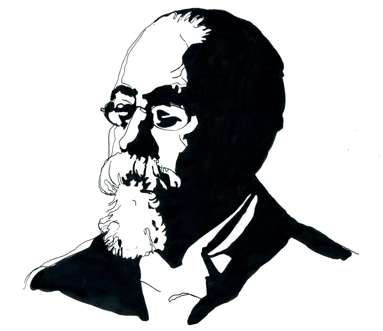 Cesare Lombroson muotokuva (1835-1909), Italian kriminologian koulun perustaja (Cesare Lombroson muotokuva italialainen kriminologi ja lääkäri, Italian positivistisen kriminologian koulun perustaja) tekijältä Alessandro Lonati