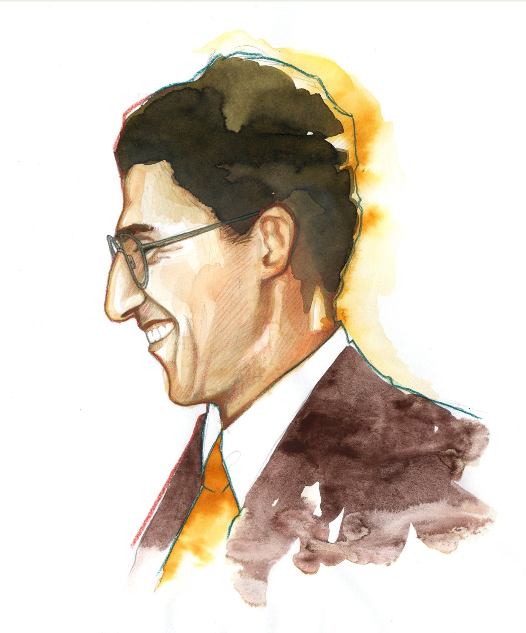 Retrato de Cesare Pavese (1908-1950) - escritor italiano - ilustração de Alessandro Lonati Âfinlandês tekijältä Alessandro Lonati