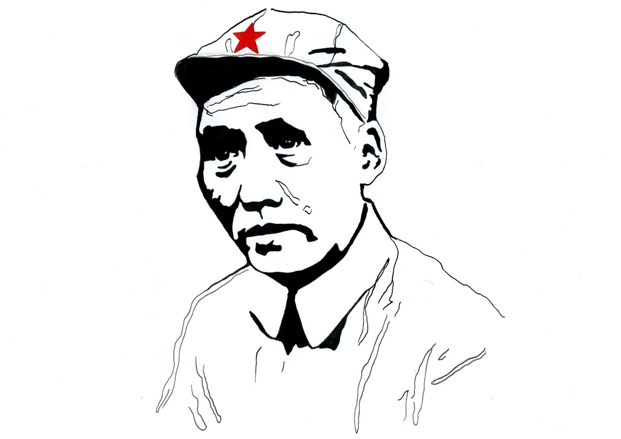 Retrato do revolucionário comunista chinês e fundador da República Popular da China Mao Zedong Finlandês tekijältä Alessandro Lonati