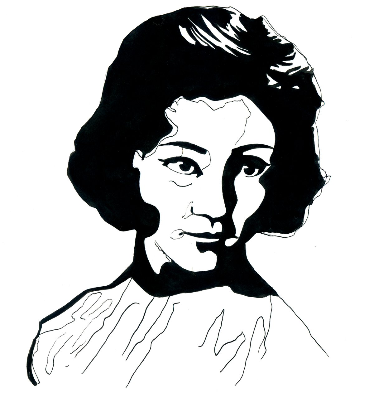 Jiang Qingin (1914-1991) muotokuva Mao Zedongin vaimon (Jiang Qingin muotokuva Madame Maona) tekijältä Alessandro Lonati