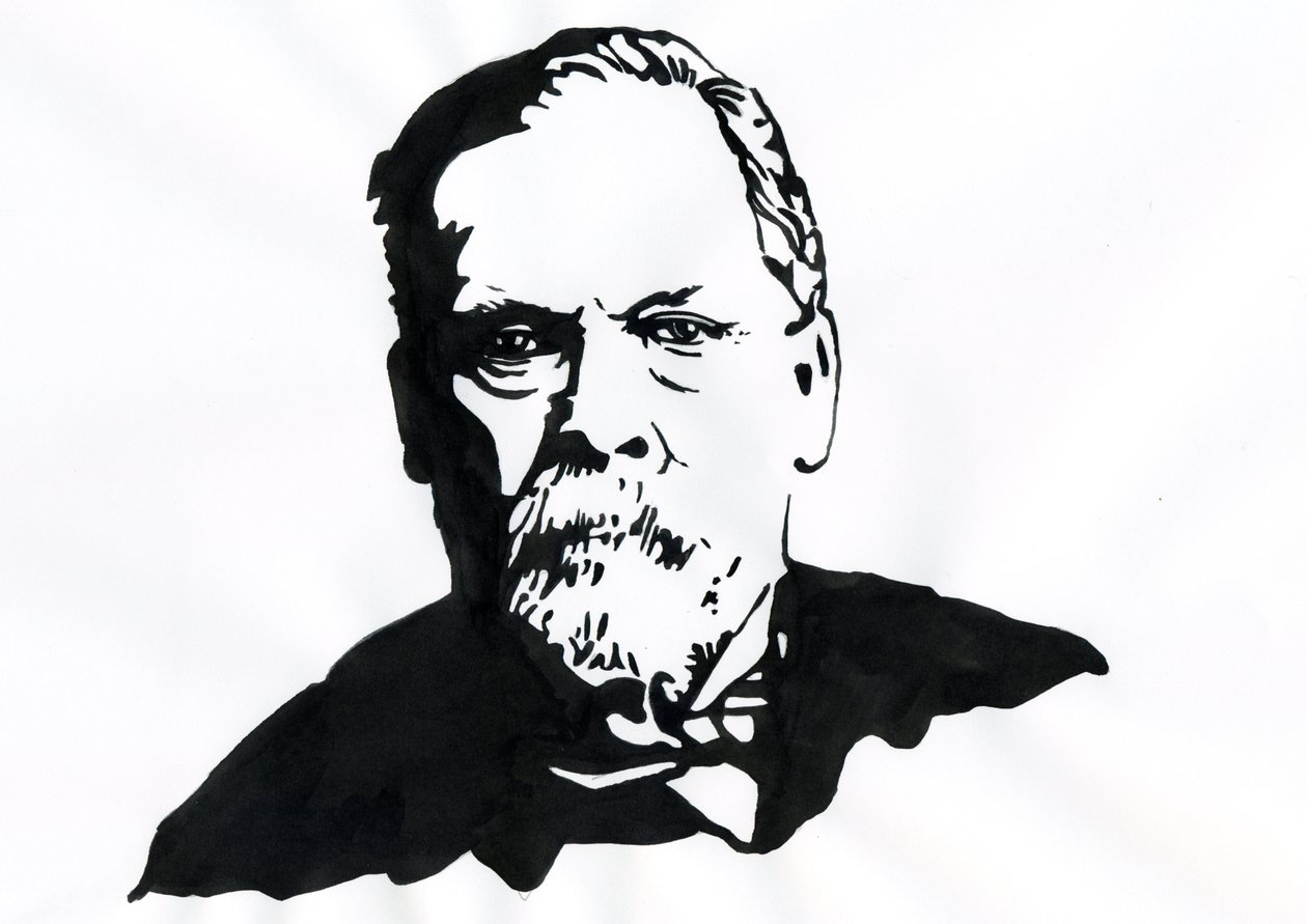 Louis Pasteurin (1822-1895), englantilaisen kemistin ja mikrobiologin muotokuva tekijältä Alessandro Lonati