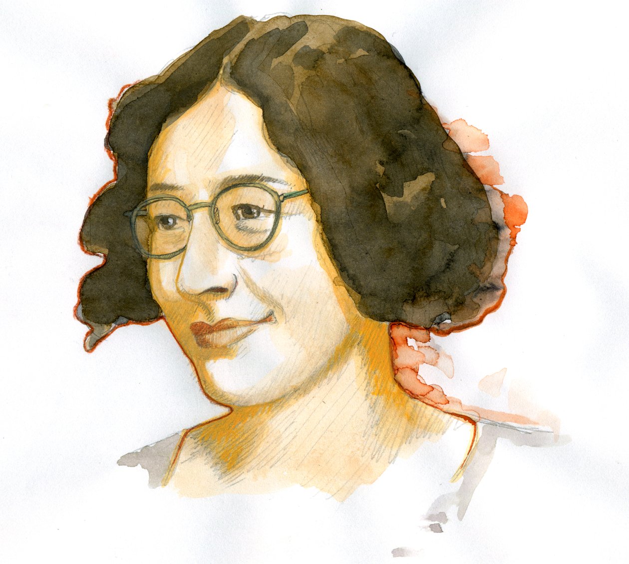 Simone Weilin muotokuva (akvarelli paperille) tekijältä Alessandro Lonati