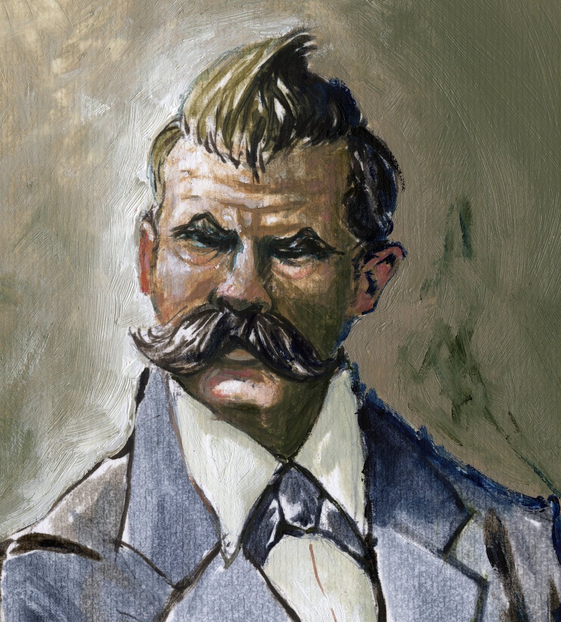 Retrato do filósofo alemão Friedrich Nietzsche (1844-1900).finlandês tekijältä Alessandro Lonati