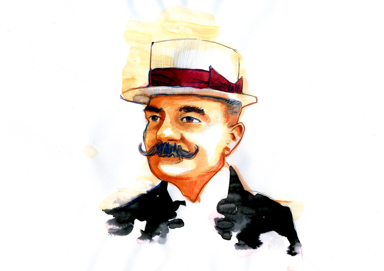 Italian kirjailijan Emilio Salgarin (1863-1911) muotokuva tekijältä Alessandro Lonati