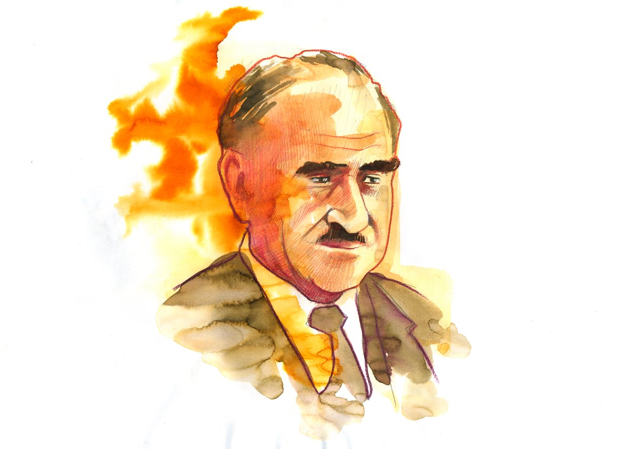 Muotokuva insinööri Louis Armandista (1905-1971), vanhemmasta virkamiehestä ja vastustavasta ranskalaisesta (ranskalainen insinööri Louis Armand) tekijältä Alessandro Lonati