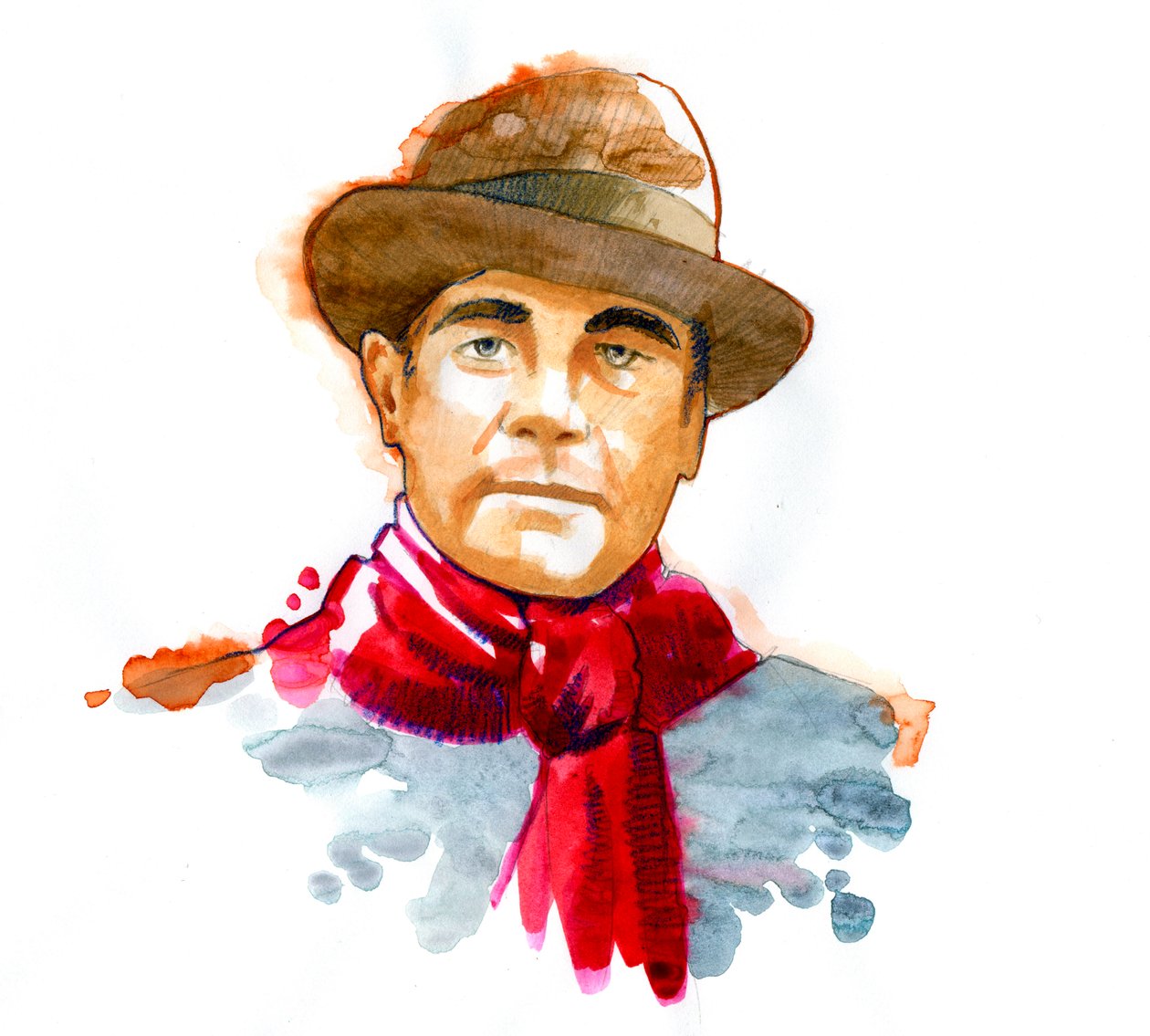 Muotokuva prefetista ja vastustavasta ranskalaisesta Jean Moulinista (1899-1943) tekijältä Alessandro Lonati