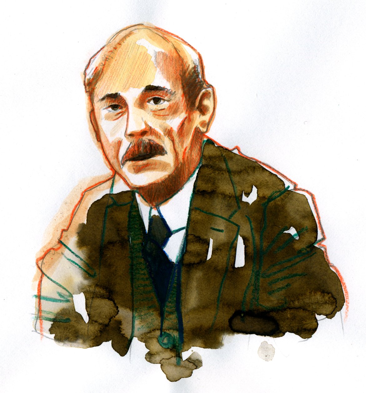 Muotokuva kirjailija Paul Valerysta (Englannin kirjailijan Paul Valeryn muotokuva) tekijältä Alessandro Lonati