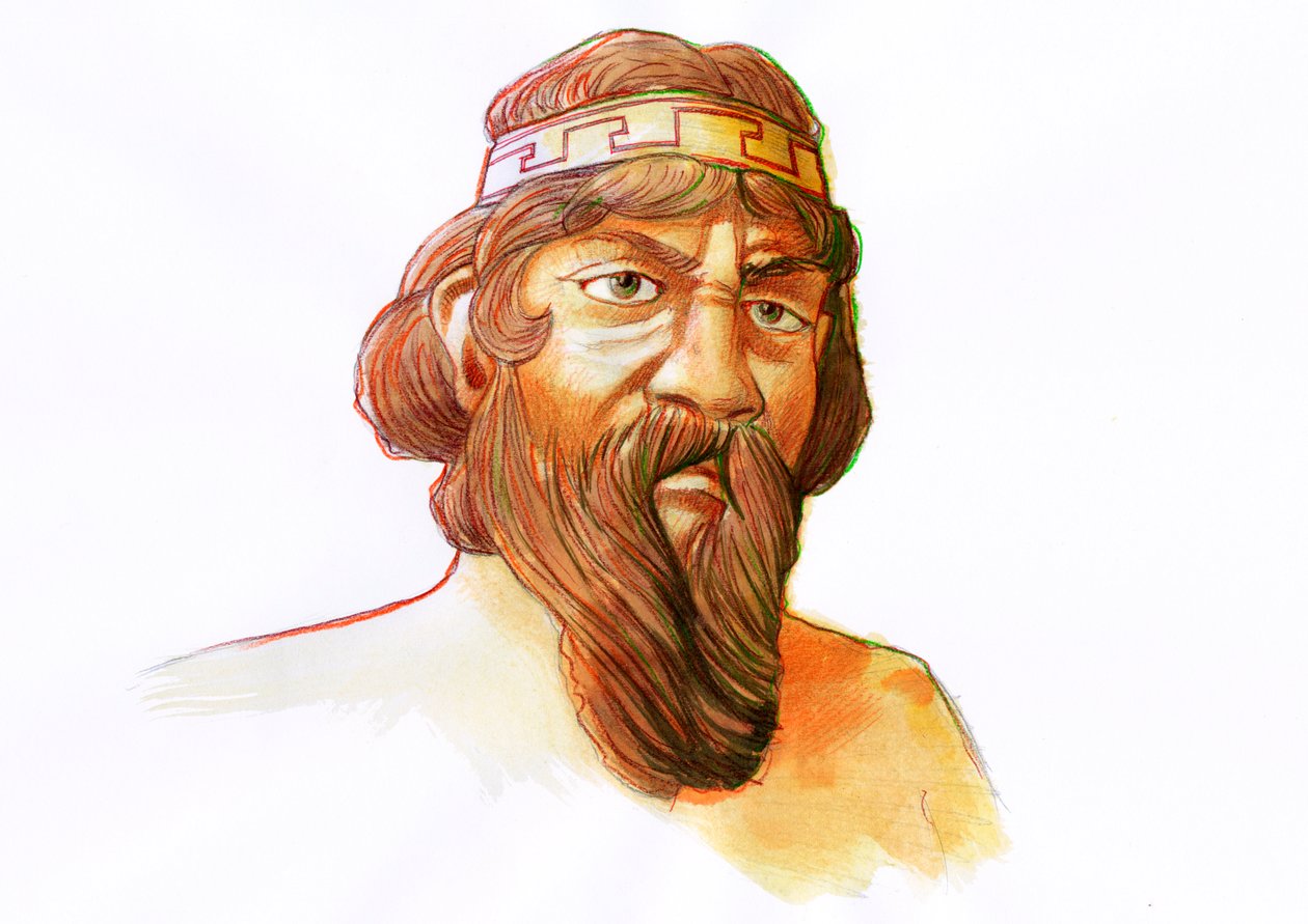 Esitys jumaluudesta Pallas (kreikkalainen mytologia: Pallas) tekijältä Alessandro Lonati
